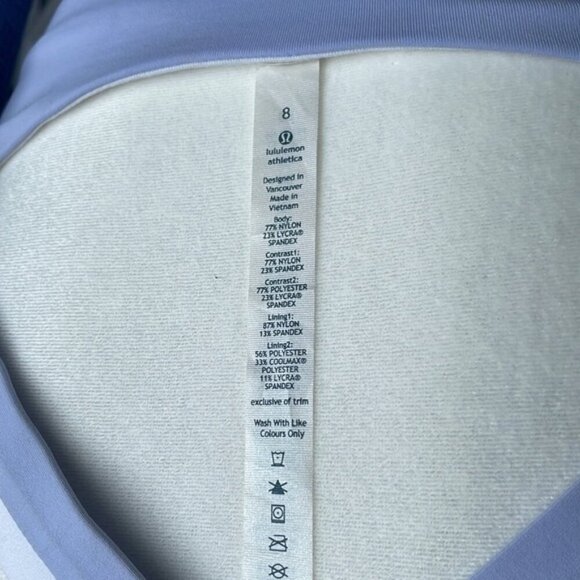 NWT Lululemon Hot Hitter Dress - Cool Breeze / White - Size 8 - Picture 5 of 5